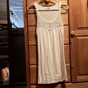 White dressy extra long tank